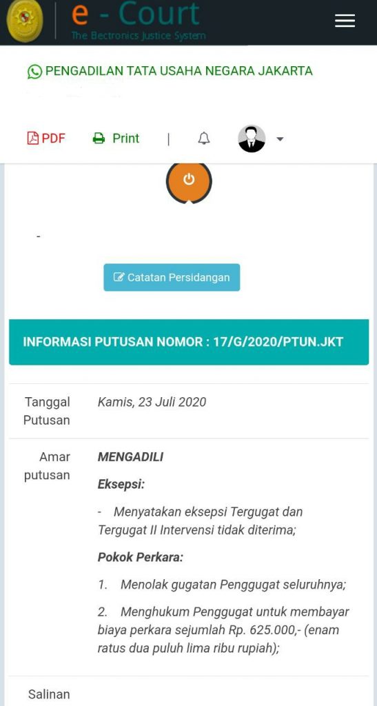 Ani Hasan Positif Kalah Lawan Rektor UNG di PTUN Jakarta.