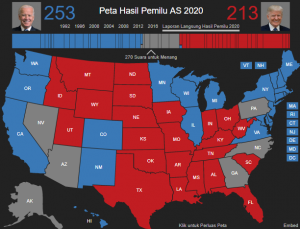 Peta Hasil Pemilu AS