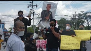 Aksi Massa di Polres Indragiri Hilir, untuk Menuntut Keadilan