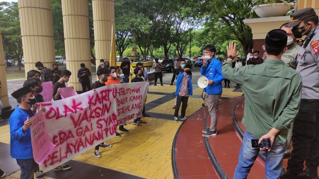 Aliansi Mahasiswa Gorontalo Serukan Tolak Kartu Vaksin sebagai Syarat Dapat Pelayanan Publik
