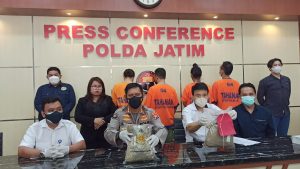 Ditresnarkoba Polda Jawa Timur Bongkar Sindikat Peredaran Narkoba Jaringan Internasional.