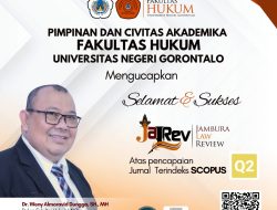 Dekan Fakultas Hukum UNG Tegaskan, Jambura Law Review Simbol Kemajuan Akademik
