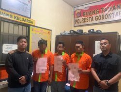 Polresta Gorontalo Kota Bekuk Tiga Terduga Penggelapan Tiang Jaringan Internet