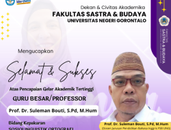 Prof. Suleman Bouti Sandang Gelar Guru Besar dalam Bidang Sociolinguistics Orthography