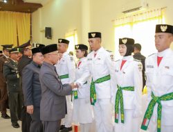 Wakil Bupati  Iwan Adam Kukuhkan 30 Anggota Paskibraka Kabupaten Pohuwato
