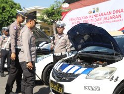 Maksimalkan Sarpras, Kapolres Kediri Cek Ranmor Dinas