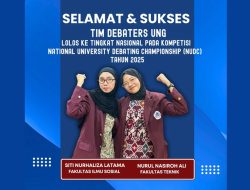 Dua Mahasiswi UNG Melaju ke Tingkat Nasional NUDC 2025