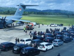 Paspamres Presiden Prabowo Sudah Tiba di Bandara Djalaludin Gorontalo