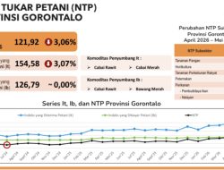 BPS: Provinsi Gorontalo Alami Deflasi 0,96 Persen pada Mei 2026