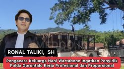 Pengacara Ronal Taliki SH : Dugaan Pengrusakan Eks Rumah Jawatan Pos & Telegraf Dilakukan  Terstruktur dan Sistimatis. Polda Gorontalo Diminta Profesional