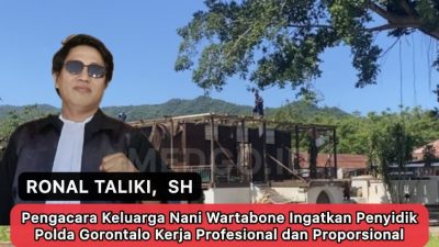 Pengacara Ronal Taliki SH : Dugaan Pengrusakan Eks Rumah Jawatan Pos & Telegraf Dilakukan  Terstruktur dan Sistimatis. Polda Gorontalo Diminta Profesional