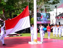 Paskibraka Gorontalo Sukses Kibarkan Merah Putih, Diupacara HUT Kemerdekaan RI Ke 81