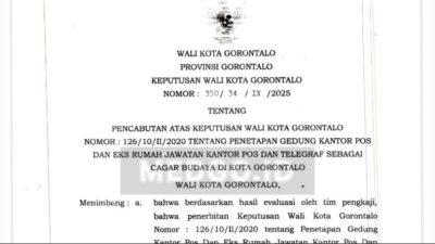 SK 2025 Tentang Pencabutan, Kata   Walikota Adhan Dambea : Sudah Sesuai UU