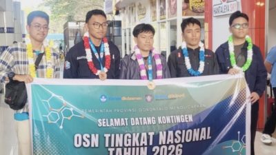 Pemprov Gorontalo Apresiasi 5 Peserta  dan Kontingen OSN 2026 di Malang Jawa Timur