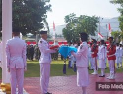 Wagub Idah Puji Paskibraka Provinsi Gorontalo, Saat Pengibaran Bendera Merah Putih  HUT RI 81