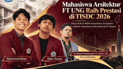 KALA-REKA Antar Dua Mahasiswa UNG Raih Prestasi di Kompetisi Desain Internasional Taiwan